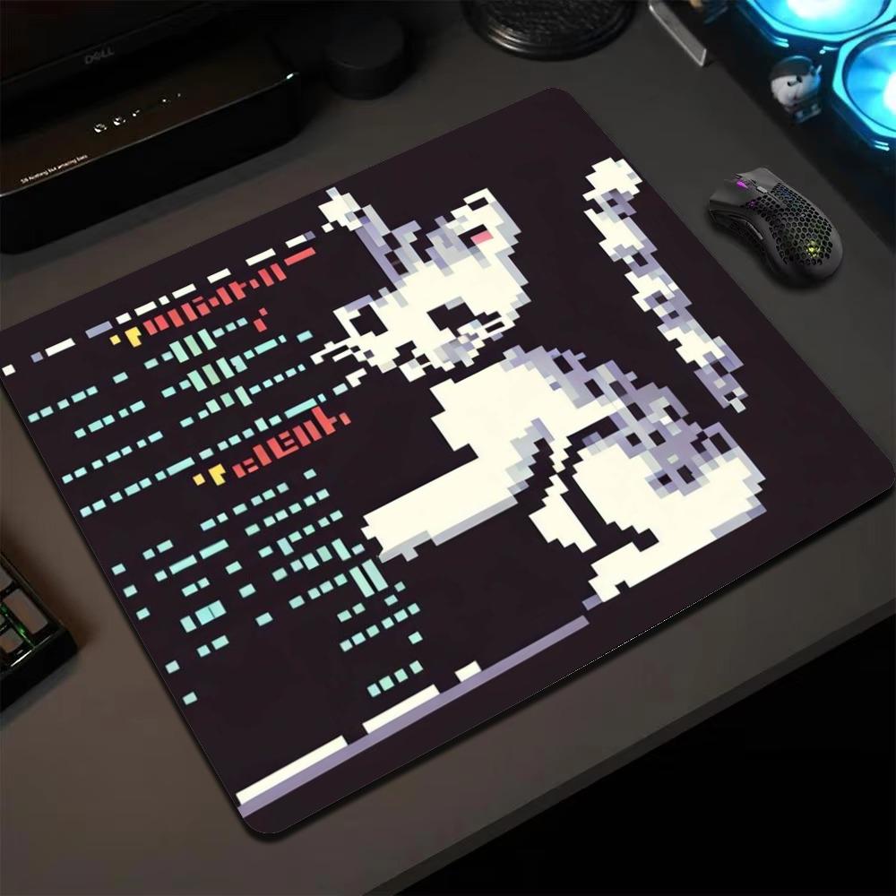 Retro Pc Gaming - 미니 픽셀 고양이 마우스 패드 레트로