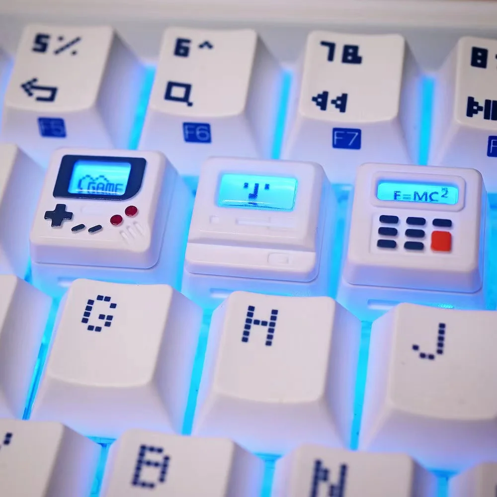 Retro Gaming Station - K-04 3-in-1 창의적인 레트로 투명 키캡