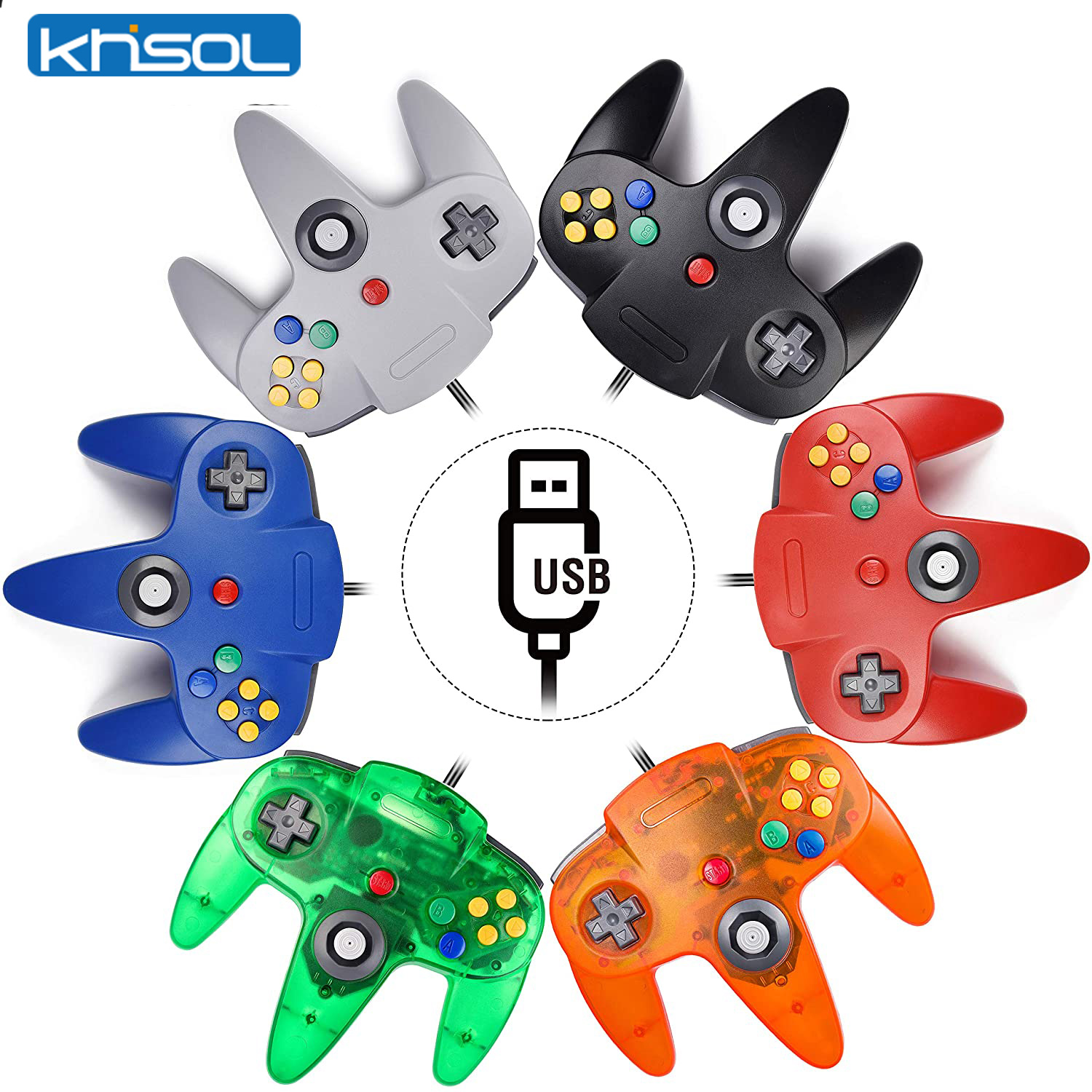 Retro Gaming Corps - N64 컨트롤러 클래식 USB 유선 원격