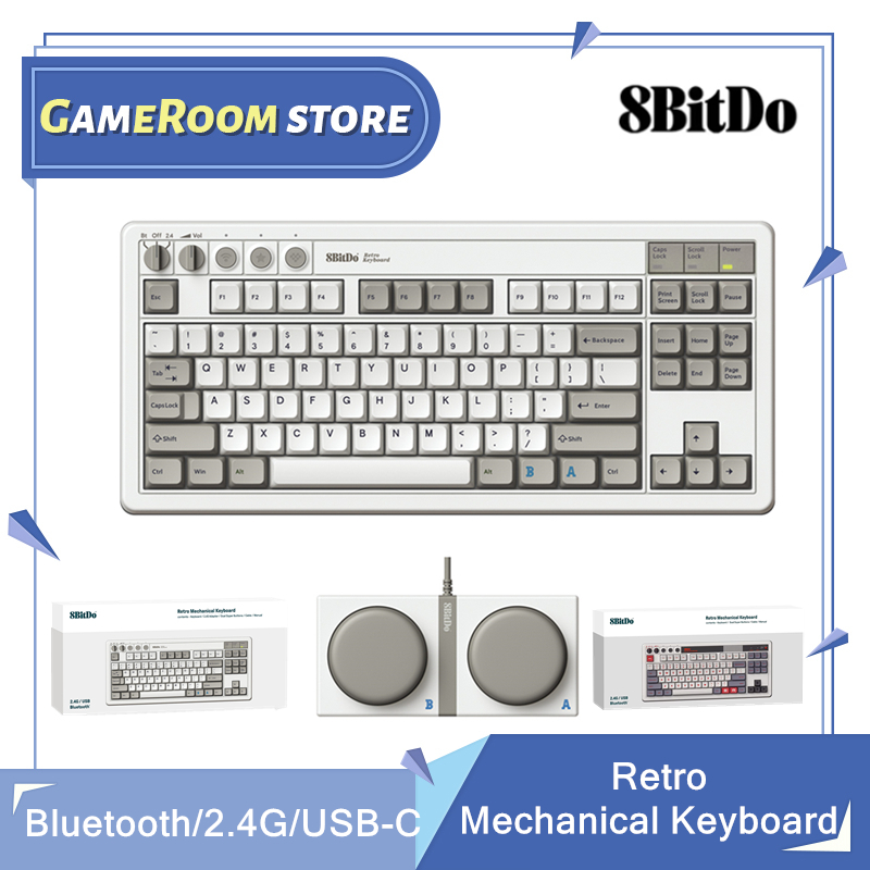 Retro Pc Gaming - 8Bitdo 레트로 기계식 키보드, 블루투스, 2.4G,