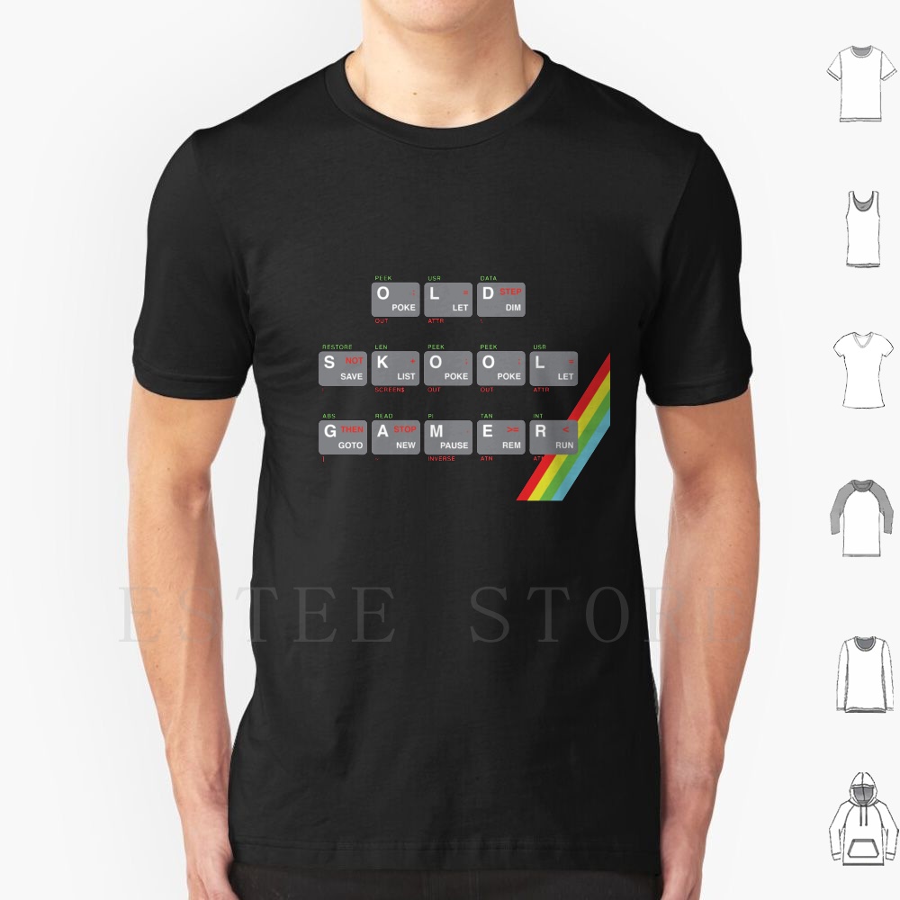 Retro Gaming Zx Spectrum - Old Skool 게이머 T 셔츠 코튼