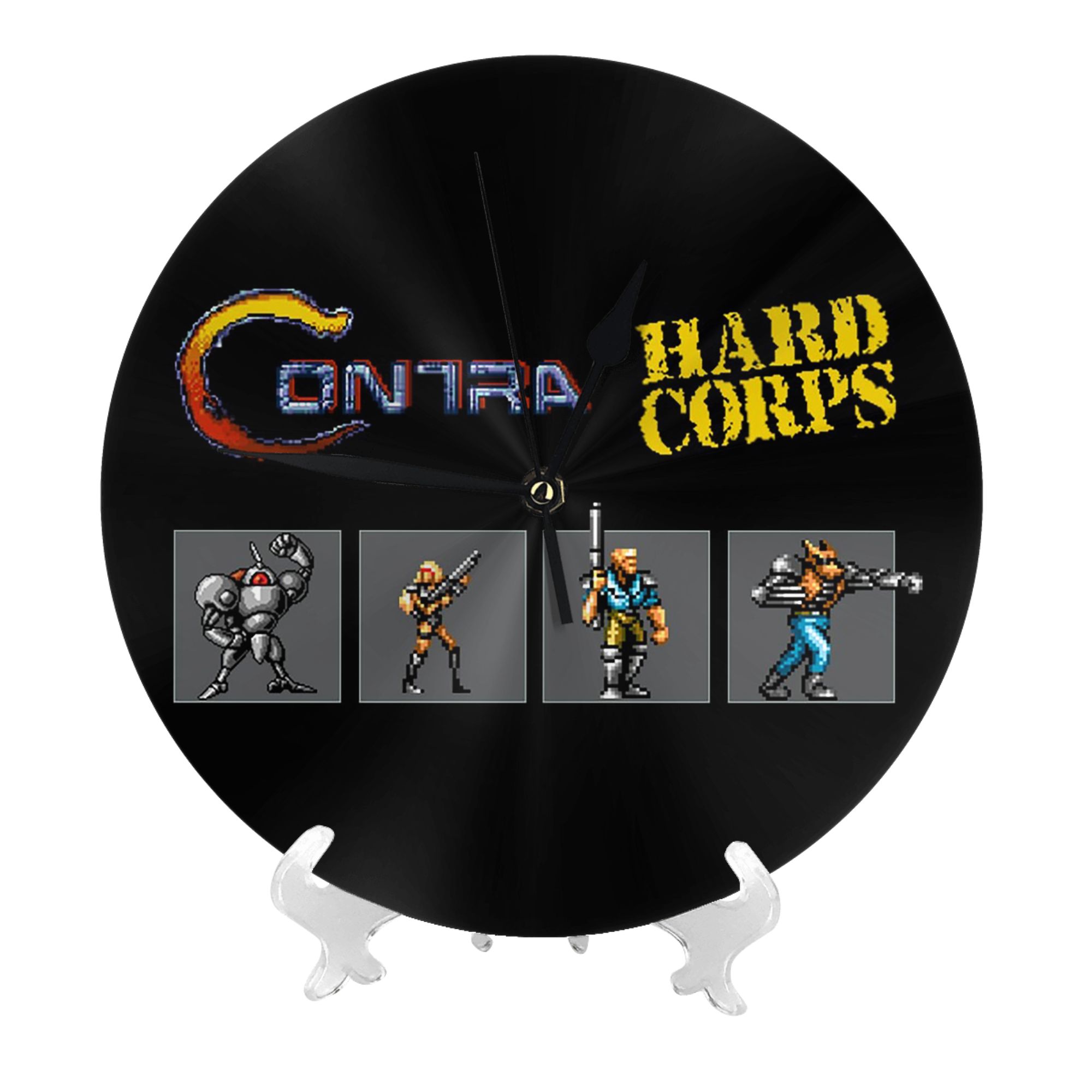 콘트라 하드 코프 레트로 게임 아트 프린트 벽시계 방  - Retro Gaming Corps 리뷰 및 가격