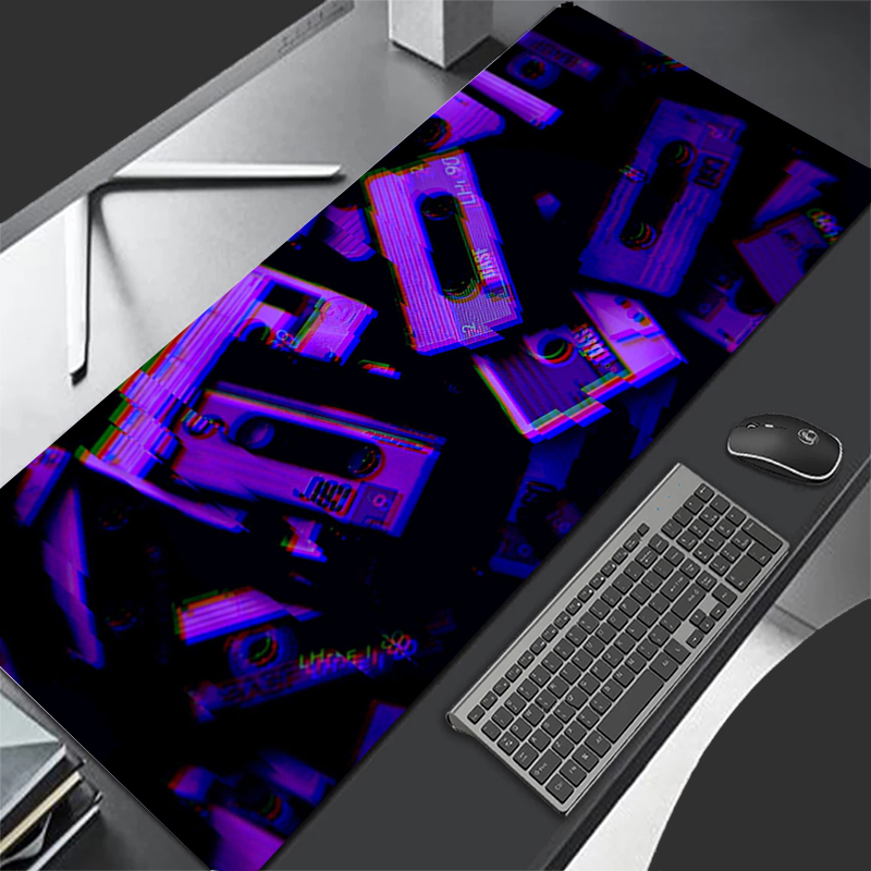 보라색 레트로 네온 시티 HD 커스텀 마우스 패드, 노 - Retro Gaming Corps 리뷰 및 가격